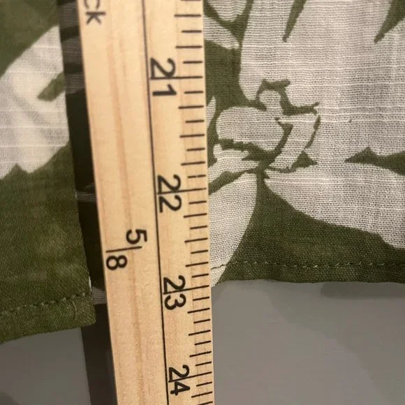 ZARA Green with White Floral Print Cascading Ruffle Sheer Blouse Size XS - Picture 9 of 11